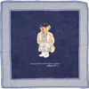 Polo Ralph Lauren Polo Bear Wool & Silk Bandana In Burgundy
