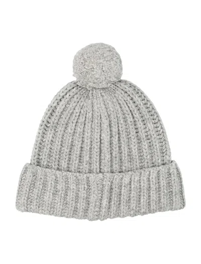 Polo Ralph Lauren Polo Bear Wool-blend Pom-pom Beanie In Gray
