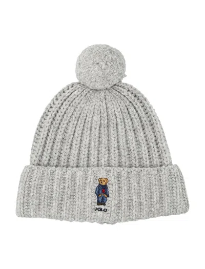 POLO RALPH LAUREN POLO RALPH LAUREN POLO BEAR WOOL-BLEND POM-POM BEANIE