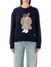 Polo Ralph Lauren Polo Bear Wool Cashmere Sweater In Blue