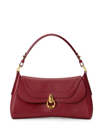 Polo Ralph Lauren Polo Blaze Grained Leather Tote Bag In Red