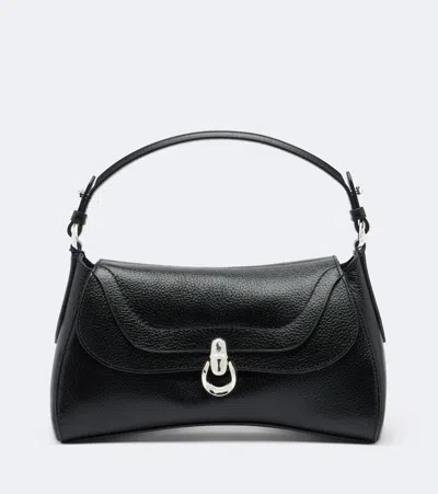 Polo Ralph Lauren Polo Blaze Leather Top-handle Bag In Schwarz