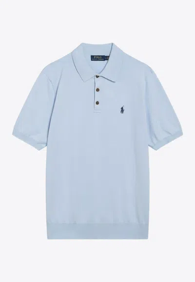 Polo Ralph Lauren Polo Buttoned T-shirt In Blue