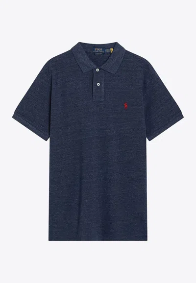 Polo Ralph Lauren Polo Buttoned T-shirt In Blue