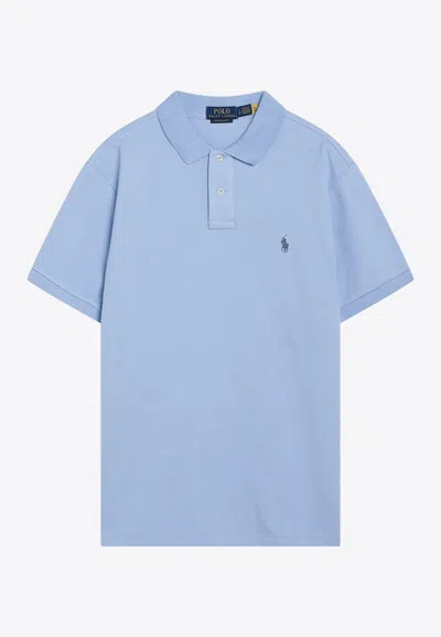 Polo Ralph Lauren Polo Buttoned T-shirt In Blue