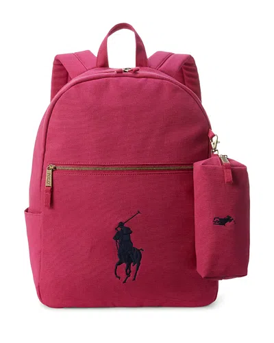 Polo Ralph Lauren Kids' Polo Canvas School Backpack In Preppy Pink