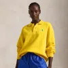 Polo Ralph Lauren Polo-collar Fleece Pullover In Lemon Crush