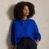 Polo Ralph Lauren Polo-collar Fleece Pullover In Sapphire Star