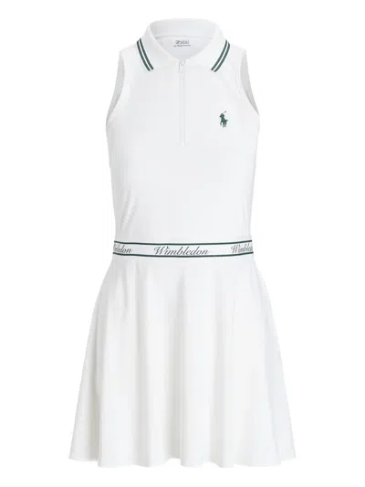 Polo Ralph Lauren X Wimbedon Polo Pony Mini Dress In White