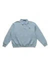 Polo Ralph Lauren Knit Collar-sweatshirt In Blue