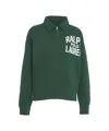 Polo Ralph Lauren Logo Fleece Quarter Zip In Green