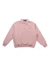 Polo Ralph Lauren Knit Collar-sweatshirt In Pink