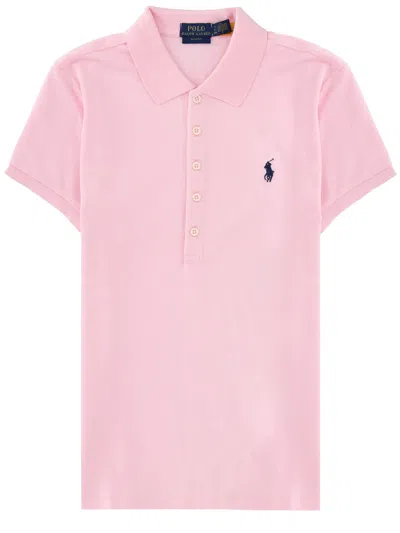 Polo Ralph Lauren Polo Con Logo Ricamato In Pink