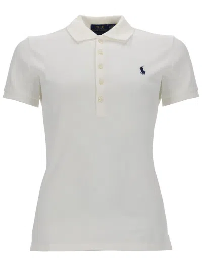 Polo Ralph Lauren Polo Con Logo Ricamato In White