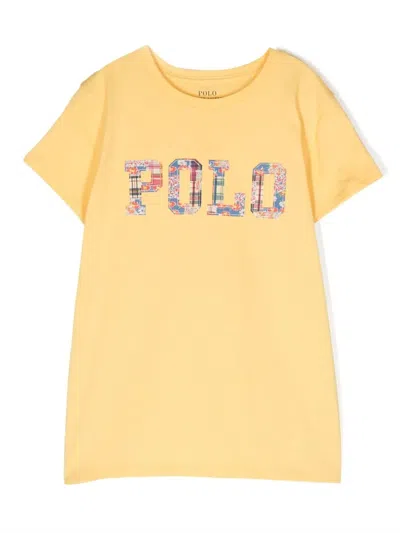 Polo Ralph Lauren Kids' Polo Cotton T-shirt In Gelb