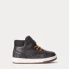 Polo Ralph Lauren Polo Court High-top Ps Sneaker In Black On Black