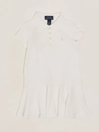 Polo Ralph Lauren Kids' Polo Dress Dress In White