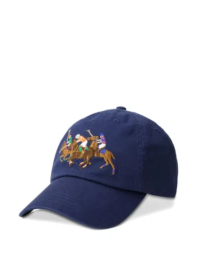 Polo Ralph Lauren Polo Embroidered Cap In Blue