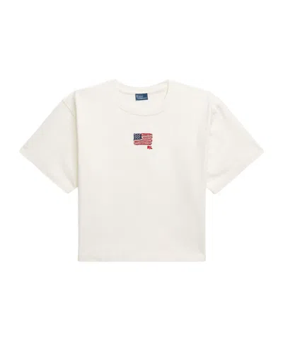 Polo Ralph Lauren Polo Flag Tee Ld53 In White