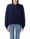 Polo Ralph Lauren Polo-pony-motif Polo Top In Cruise Navy