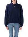 Polo Ralph Lauren Polo-pony-motif Polo Top In Cruise Navy