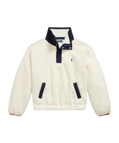 Polo Ralph Lauren Polo Halfzip Fleece Top In White