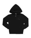 Polo Ralph Lauren Cotton-blend Zip-up Hoodie In Black