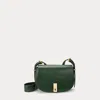 Polo Ralph Lauren Polo Id Calfskin Mini Saddle Bag In Bottle Green