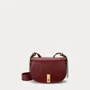 Polo Ralph Lauren Polo Id Calfskin Mini Saddle Bag In Red