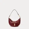 Polo Ralph Lauren Polo Id Calfskin Mini Shoulder Bag In Burgundy