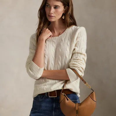 Polo Ralph Lauren Polo Id Calfskin Mini Shoulder Bag In Tan