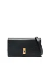 Polo Ralph Lauren Polo Id Leather-suede Chain Wallet & Bag In Black