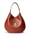 Polo Ralph Lauren Polo Id Large Brown Leather Shoulder Bag