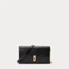 Polo Ralph Lauren Sport Calf Leather Chain Wallet In Black