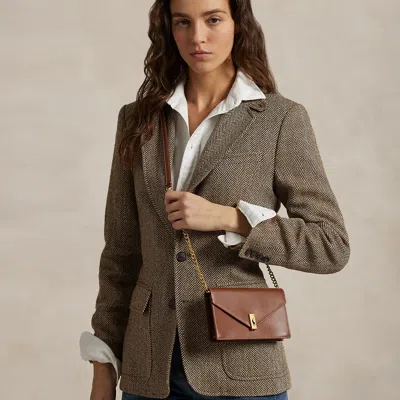 Polo Ralph Lauren Polo Id Leather Chain Wallet & Bag In Cuoio