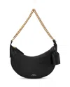 Polo Ralph Lauren Polo Id Leather Mini Chain Bag In Black