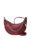 Polo Ralph Lauren Polo Id Leather Mini Chain Bag In Burgundy