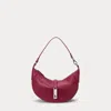 Polo Ralph Lauren Polo Id Leather Mini Shoulder Bag In Pink