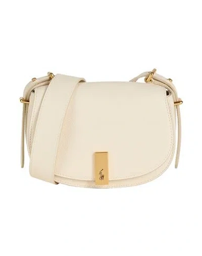 Polo Ralph Lauren Polo Id Medium Leather Shoulder Bag In White