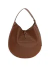 Polo Ralph Lauren Polo Id Leather Shoulder Bag In Brown