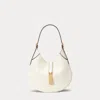 Polo Ralph Lauren Polo Id Leather Small Shoulder Bag In Neutral