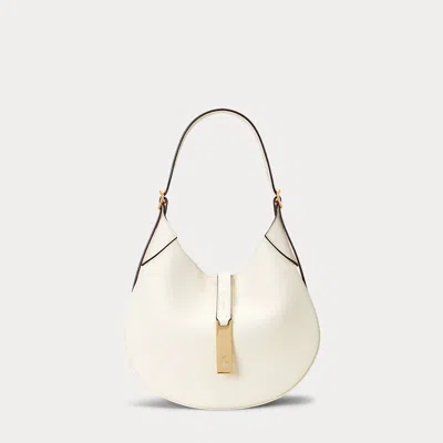 Polo Ralph Lauren Polo Id Leather Small Shoulder Bag In Neutral