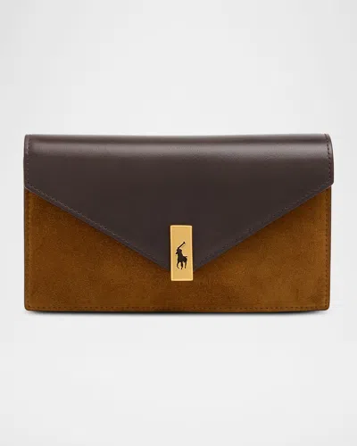 Polo Ralph Lauren Polo Id Leather-suede Chain Wallet & Bag