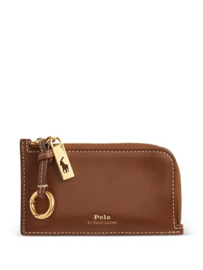 Polo Ralph Lauren Polo Id Leather Wallet In Brown