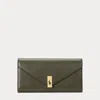 Polo Ralph Lauren Polo Id Leather Wallet In Green