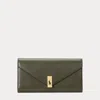 Polo Ralph Lauren Polo Id Leather Wallet In Blue