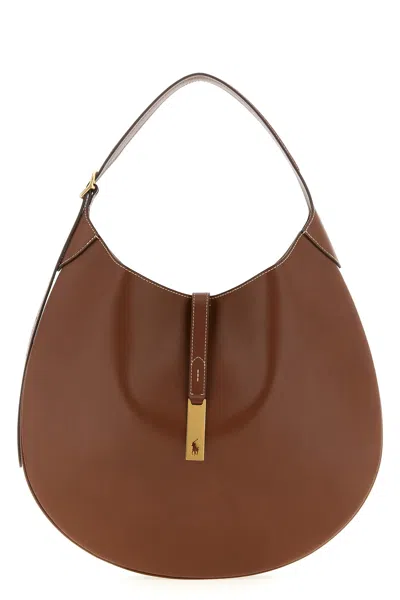 Polo Ralph Lauren 'polo Id' Medium Shoulder Bag In Brown