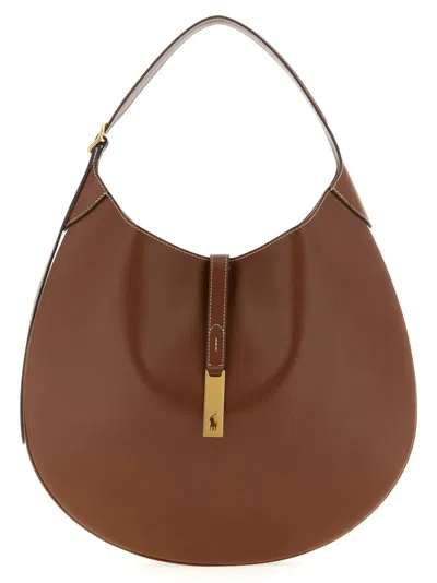 Polo Ralph Lauren 'polo Id' Medium Shoulder Bag In Brown