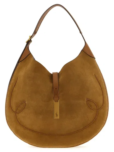 Polo Ralph Lauren 'polo Id' Medium Shoulder Bag In Brown