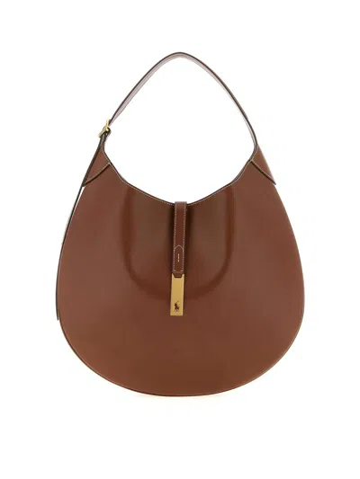 Polo Ralph Lauren Polo Id Medium Shoulder Bag In Brown